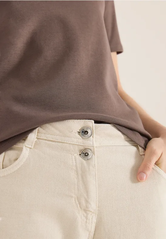 Basic T-Shirt aus Baumwolle urban taupe