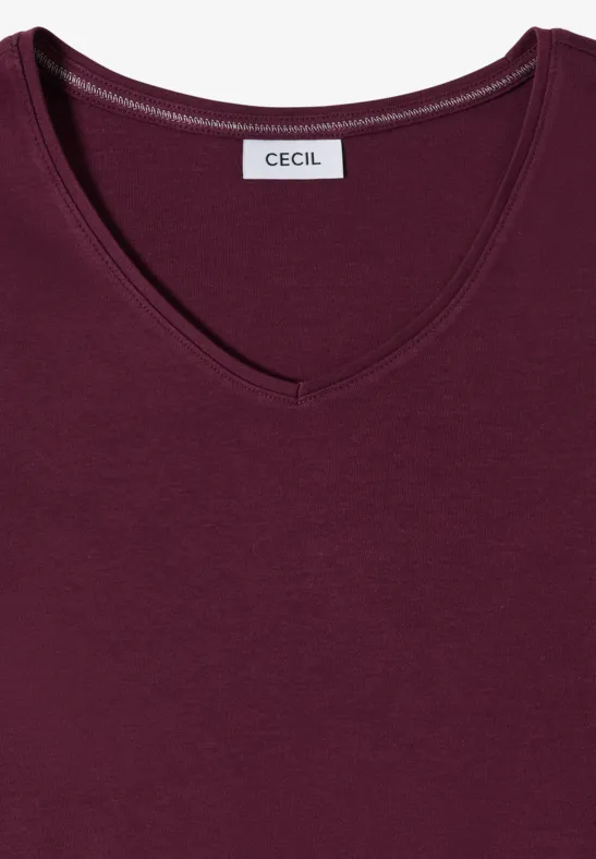 T-shirt basique en coton sweet grape red