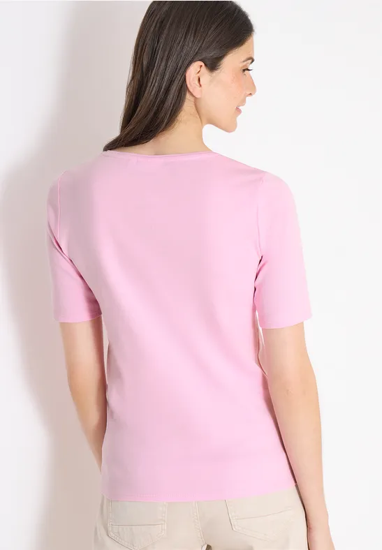 Basic katoenen shirt light blush rose