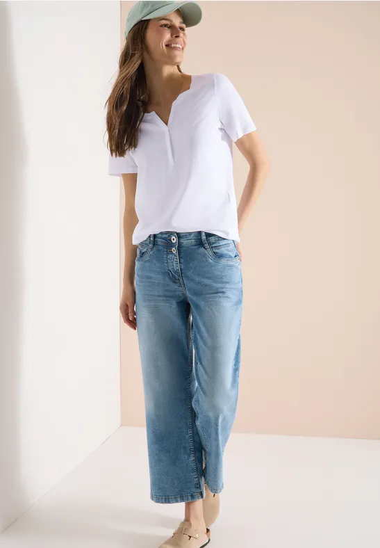 Basic Shirt im Tunika-Look White