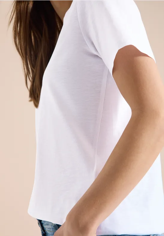 Basic Shirt im Tunika-Look White