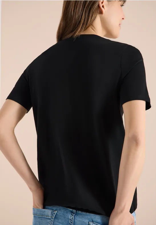 Basic Shirt im Tunika-Look Black