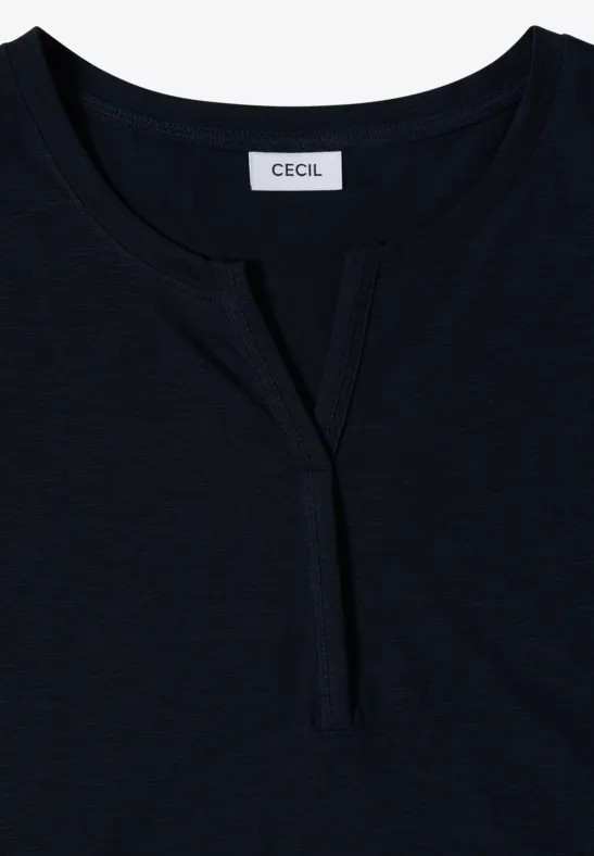 Basic Shirt im Tunika-Look universal blue