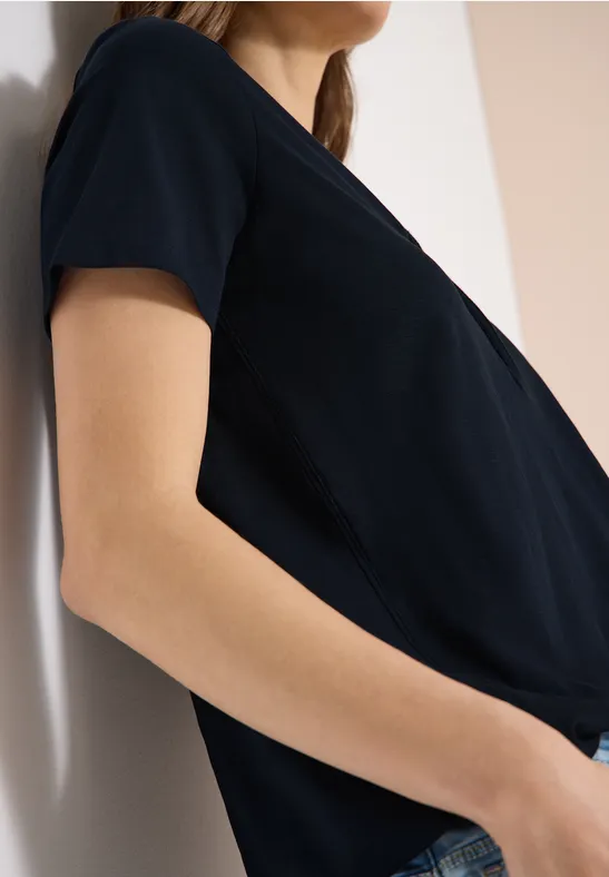 Basic Shirt im Tunika-Look universal blue