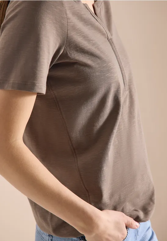 Basic Shirt im Tunika-Look urban taupe