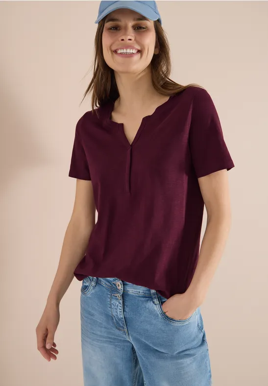 Basic Shirt im Tunika-Look sweet grape red