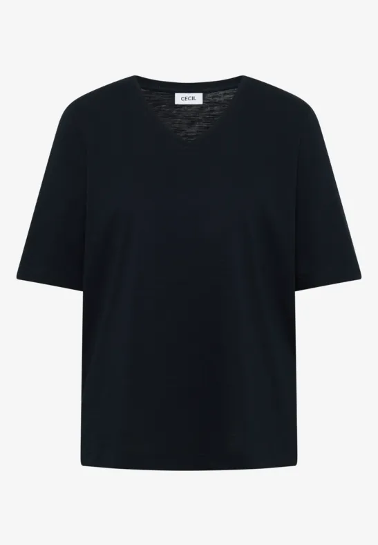 Basic Shirt met V-hals universal blue