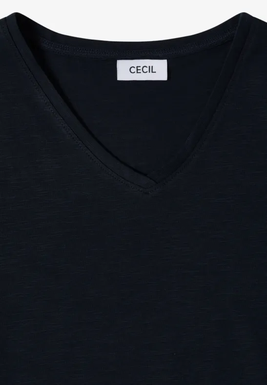 Basic Shirt met V-hals universal blue