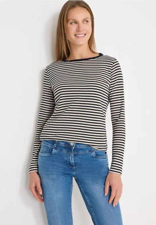 Gestreiftes Shirt universal blue