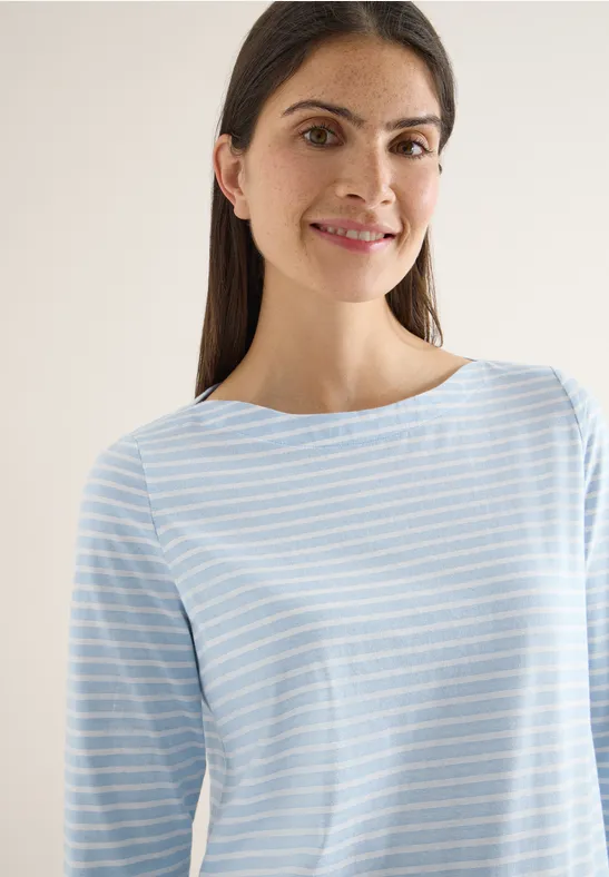 T-shirt à rayures light sky blue