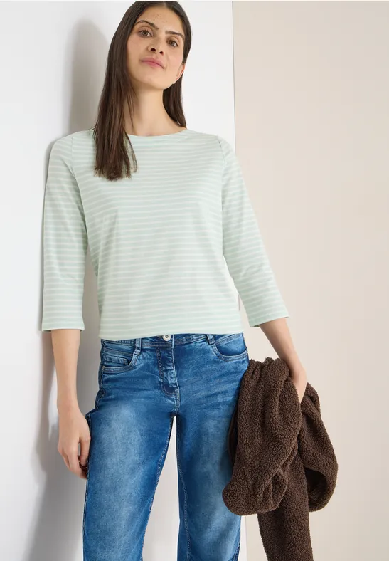 T-shirt à rayures grove green