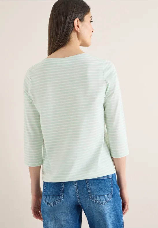 T-shirt à rayures grove green