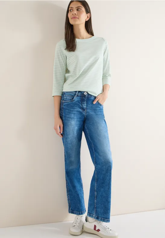 T-shirt à rayures grove green