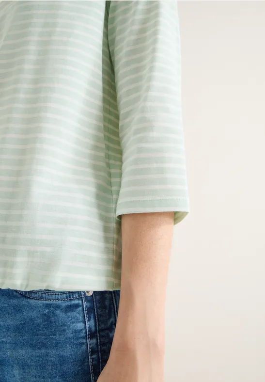 T-shirt à rayures grove green