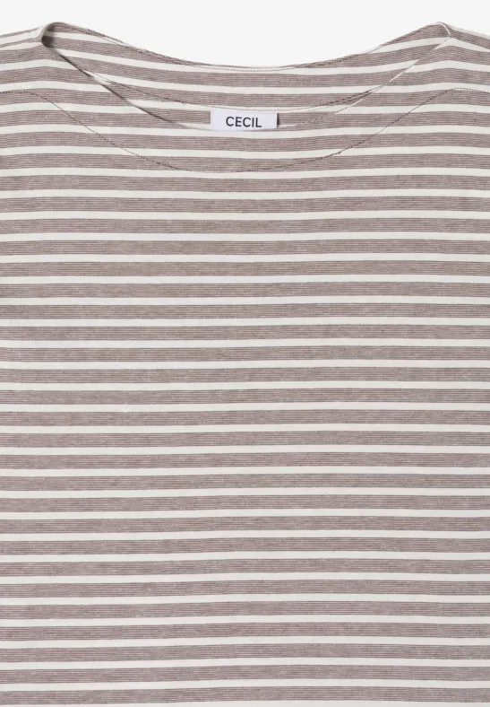 T-shirt à rayures urban taupe