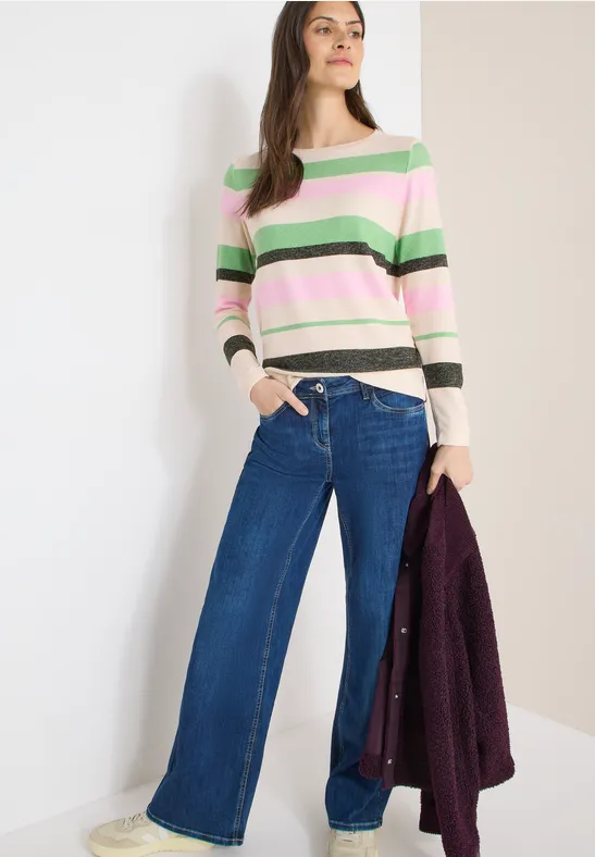 Gestreiftes Shirt raw khaki