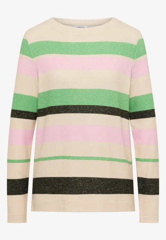 Gestreiftes Shirt raw khaki