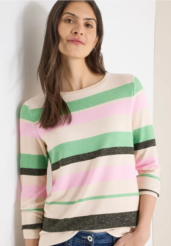 Gestreiftes Shirt raw khaki