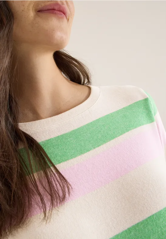 Gestreiftes Shirt raw khaki