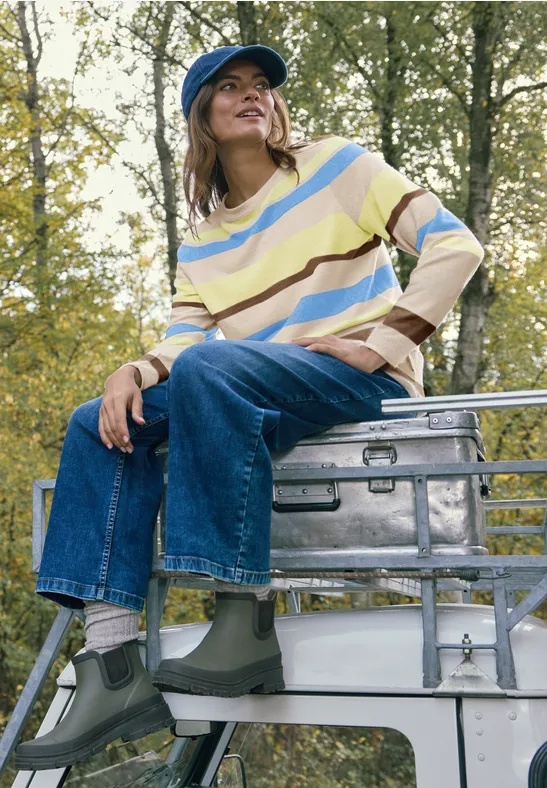 Gestreiftes Shirt urban taupe melange