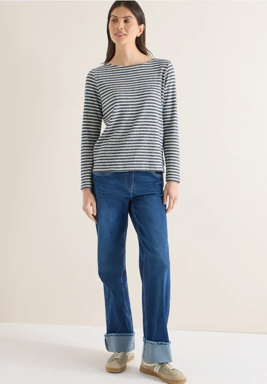 Gestreept shirt universal blue melange