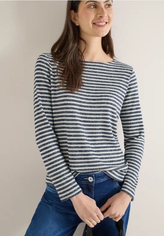 Gestreept shirt universal blue melange