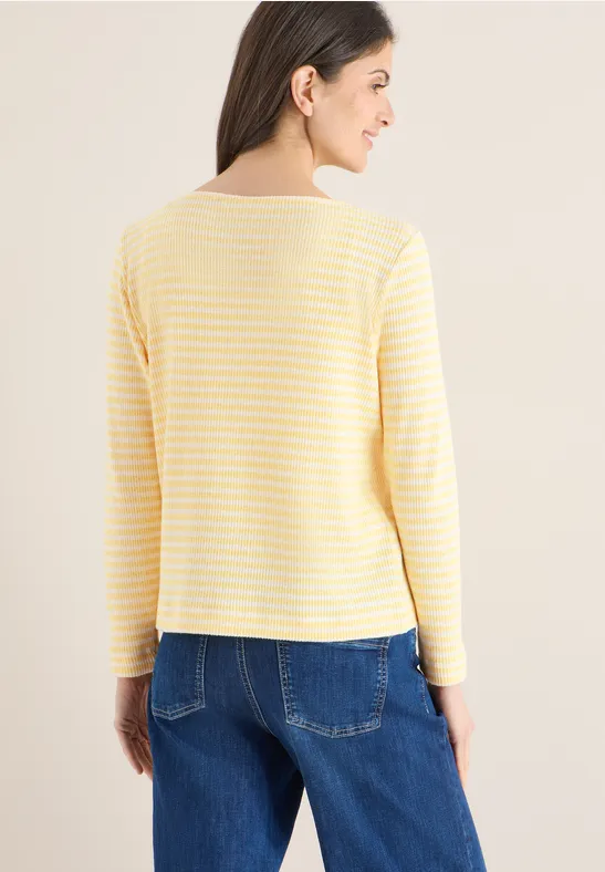 Gestreept shirt iced yellow melange