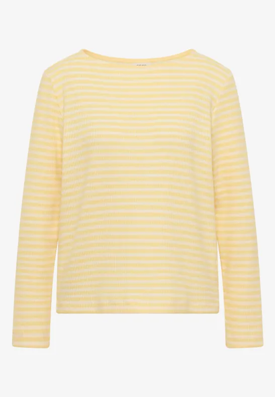 Gestreept shirt iced yellow melange