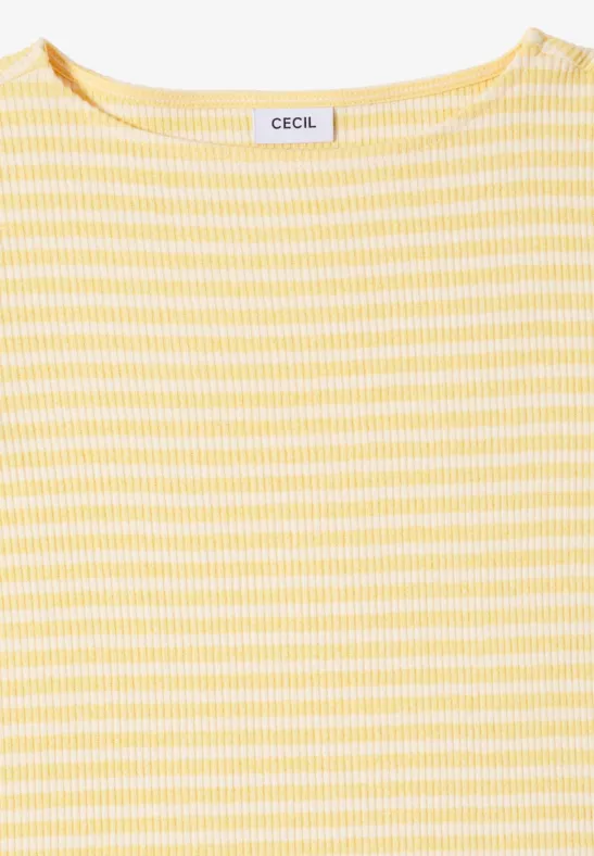Gestreept shirt iced yellow melange