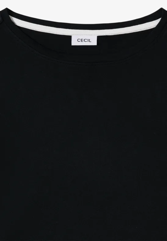 T-shirt en couleur unie Black