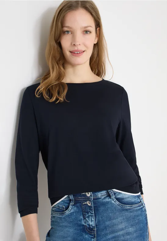 Shirt in effen kleur universal blue