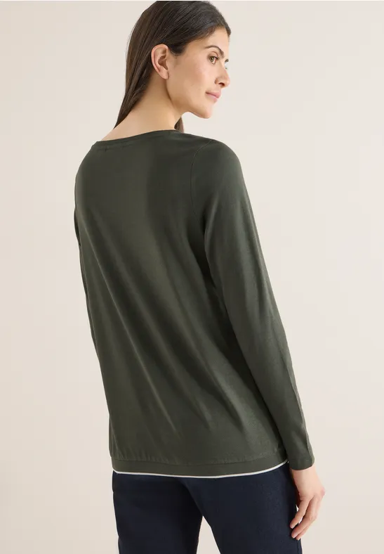 T-shirt en couleur unie khaki