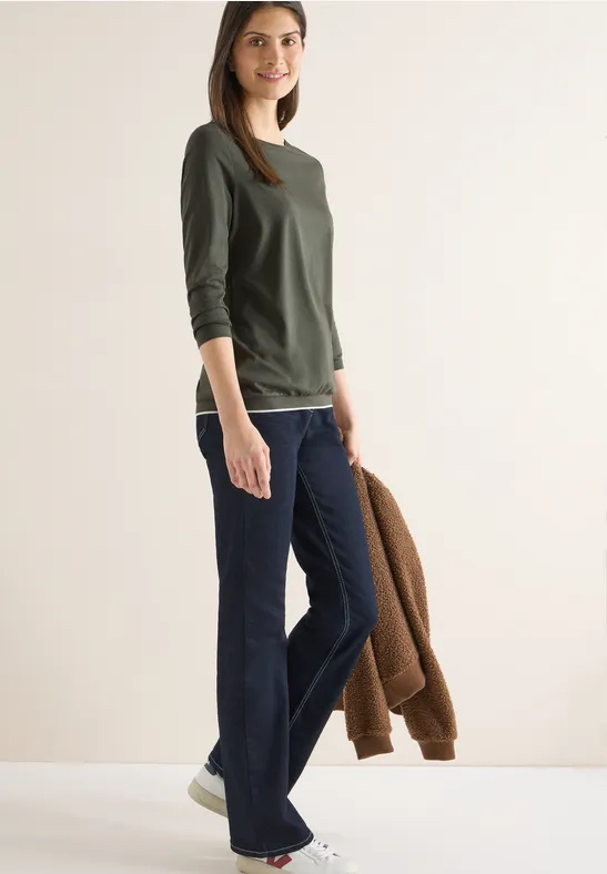 T-shirt en couleur unie khaki