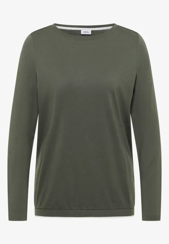 T-shirt en couleur unie khaki
