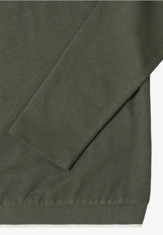 T-shirt en couleur unie khaki