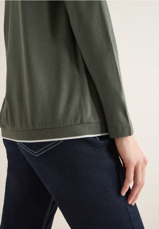 T-shirt en couleur unie khaki