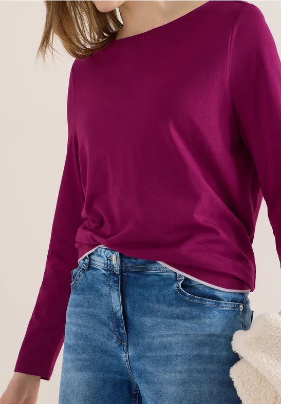 T-shirt en couleur unie magenta purple