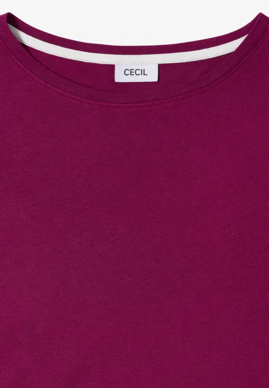 T-shirt en couleur unie magenta purple