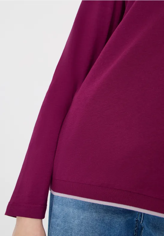 T-shirt en couleur unie magenta purple