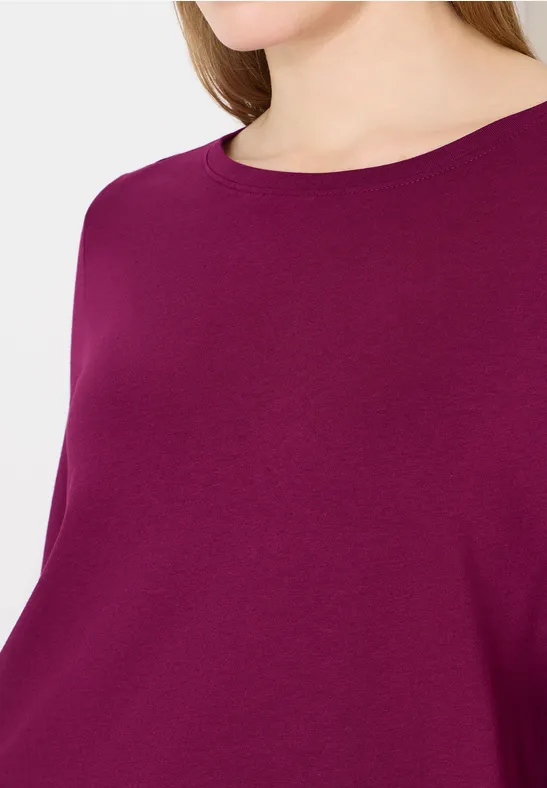 T-shirt en couleur unie magenta purple