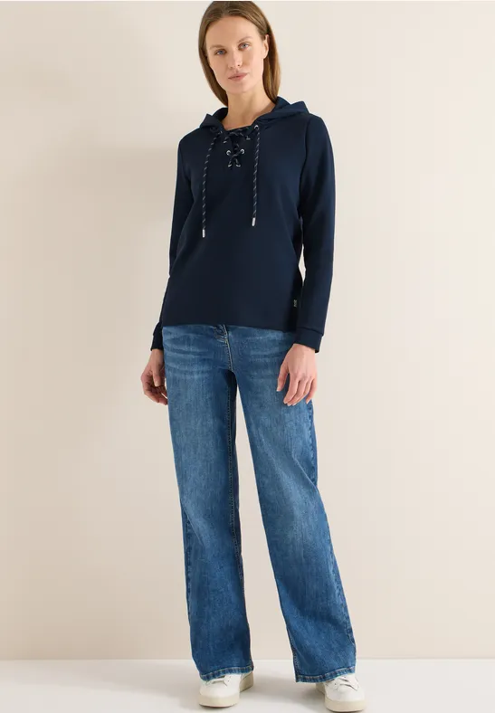 Hoodie shirt met touwtjes universal blue