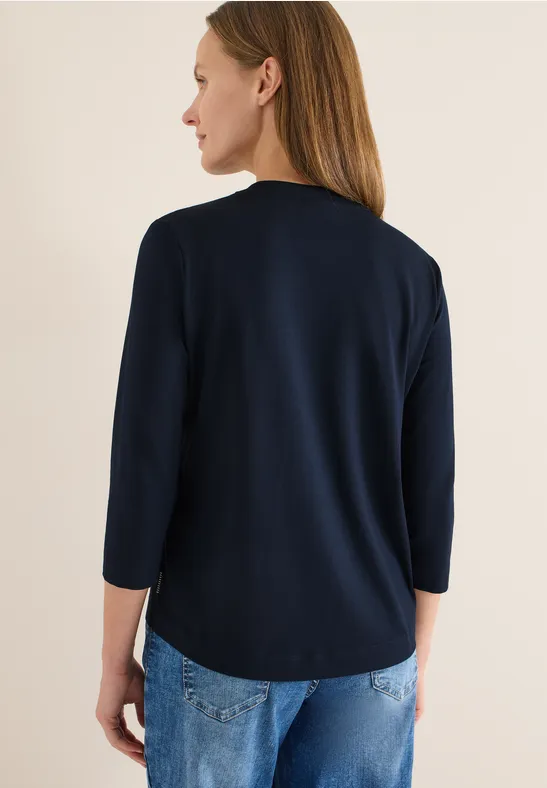 Shirt met print aan de voorkant universal blue