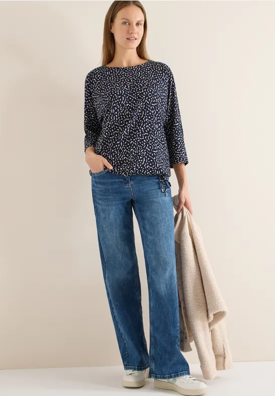 Shirt mit Minimal Print universal blue