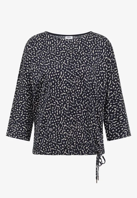 Shirt mit Minimal Print universal blue