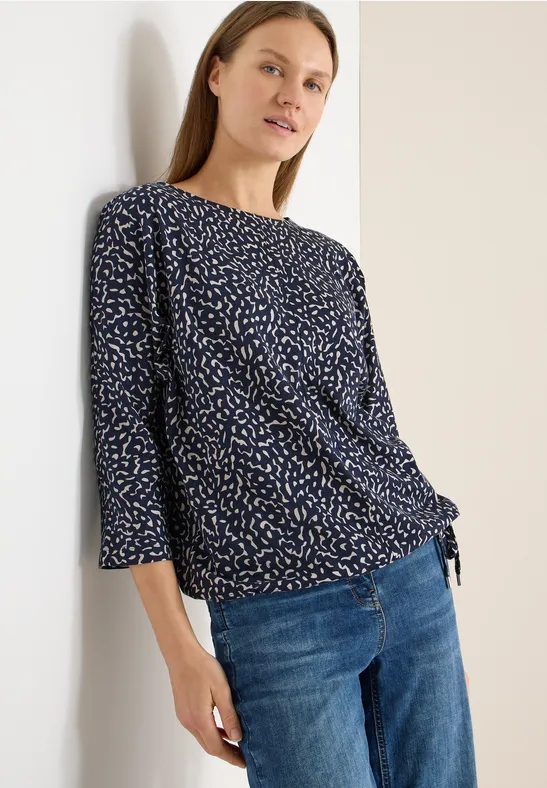 Shirt mit Minimal Print universal blue