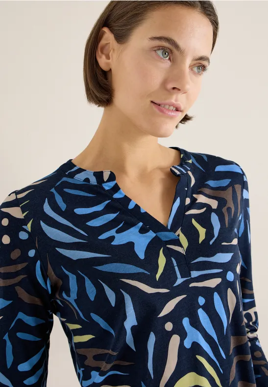 Shirt im Tunika-Look universal blue