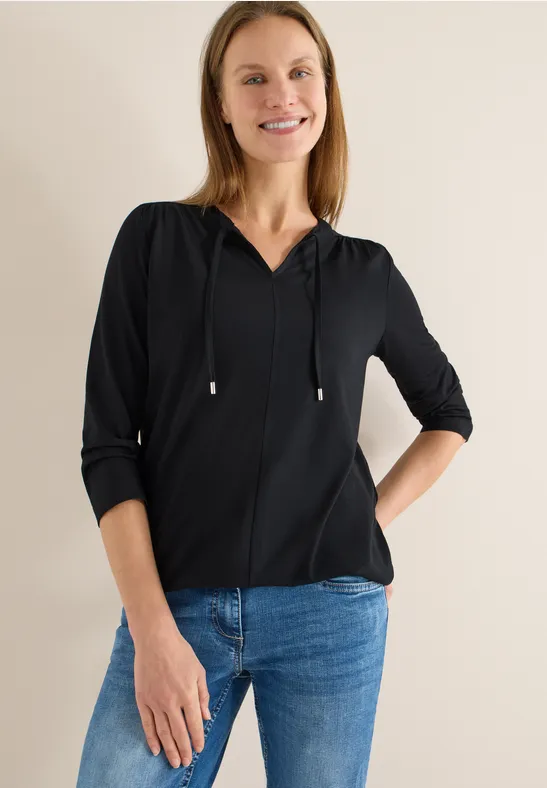 T-shirt au look tunique Black