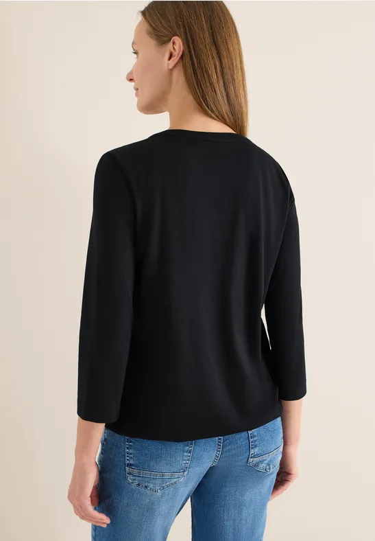 T-shirt au look tunique Black