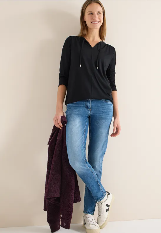 T-shirt au look tunique Black