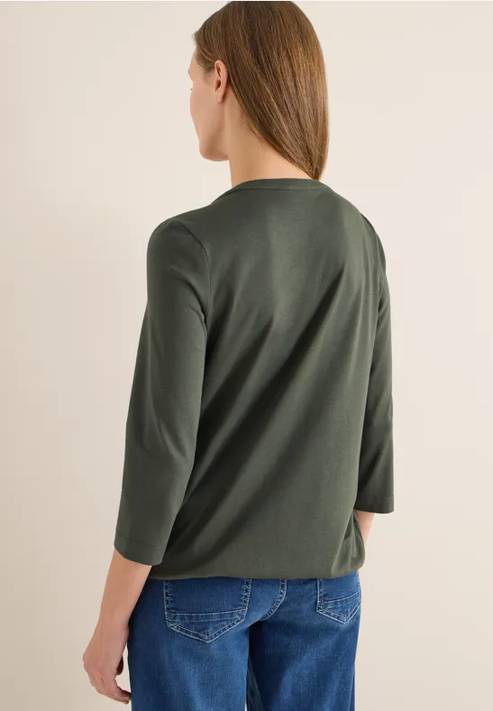 T-shirt au look tunique khaki